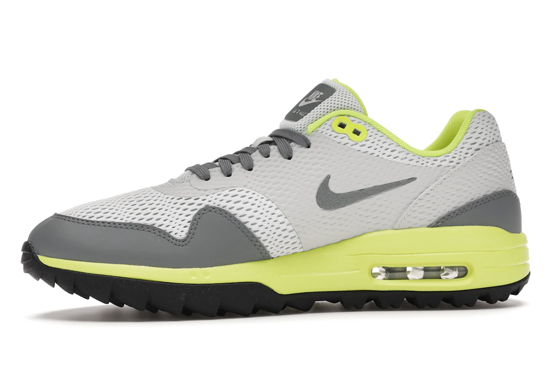 Vue 18 de Nike Air Max 1 Golf Grey Fog Lemon Venom