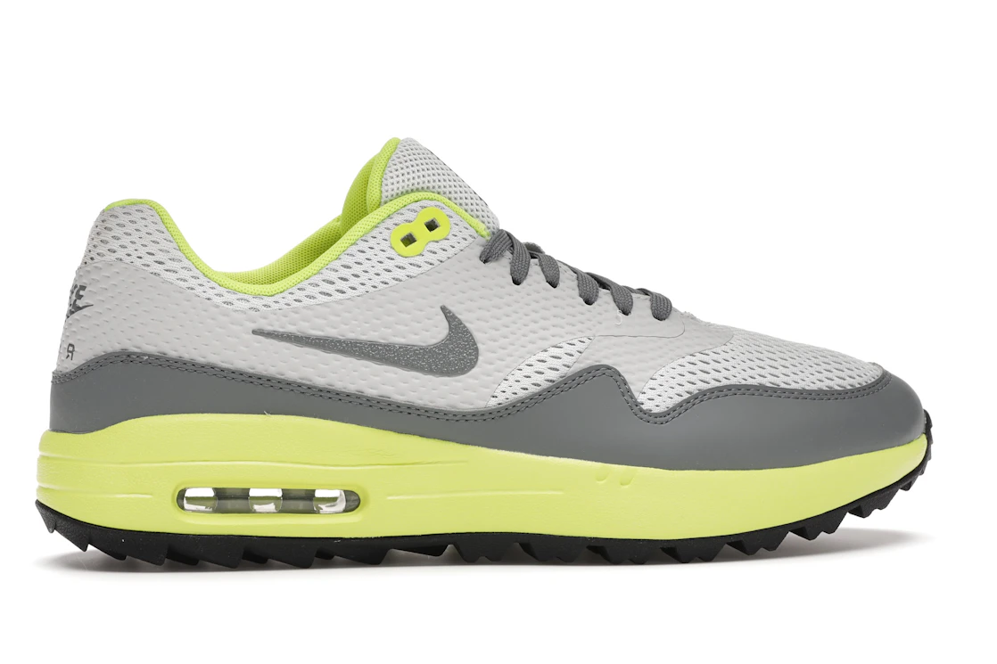 Vue 36 de Nike Air Max 1 Golf Grey Fog Lemon Venom