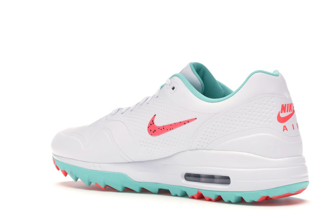 Vue 23 de Nike Air Max 1 Golf White Aurora Hot Punch