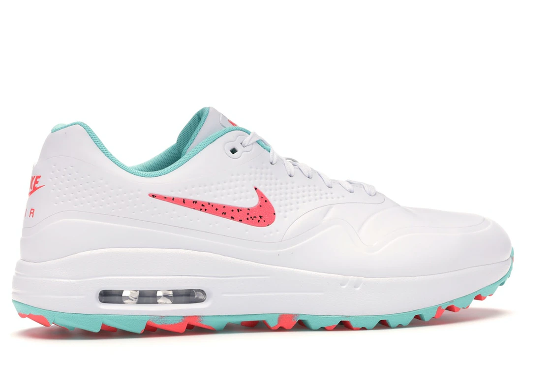 Vue 35 de Nike Air Max 1 Golf White Aurora Hot Punch