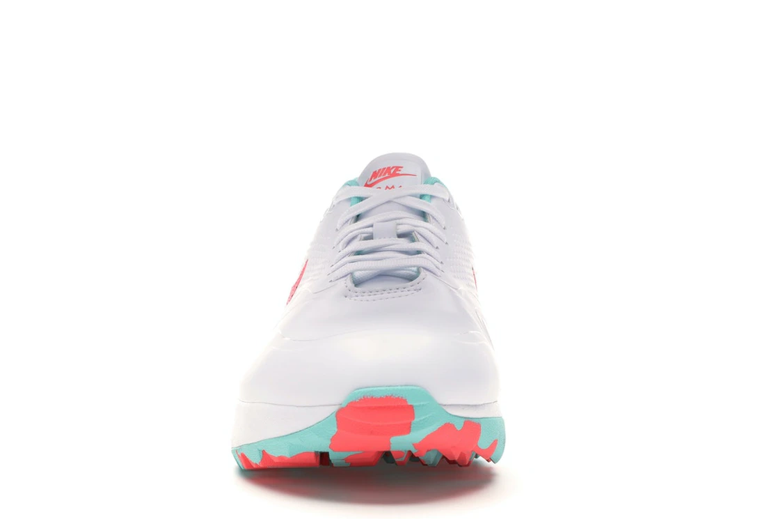 Vue 10 de Nike Air Max 1 Golf White Aurora Hot Punch