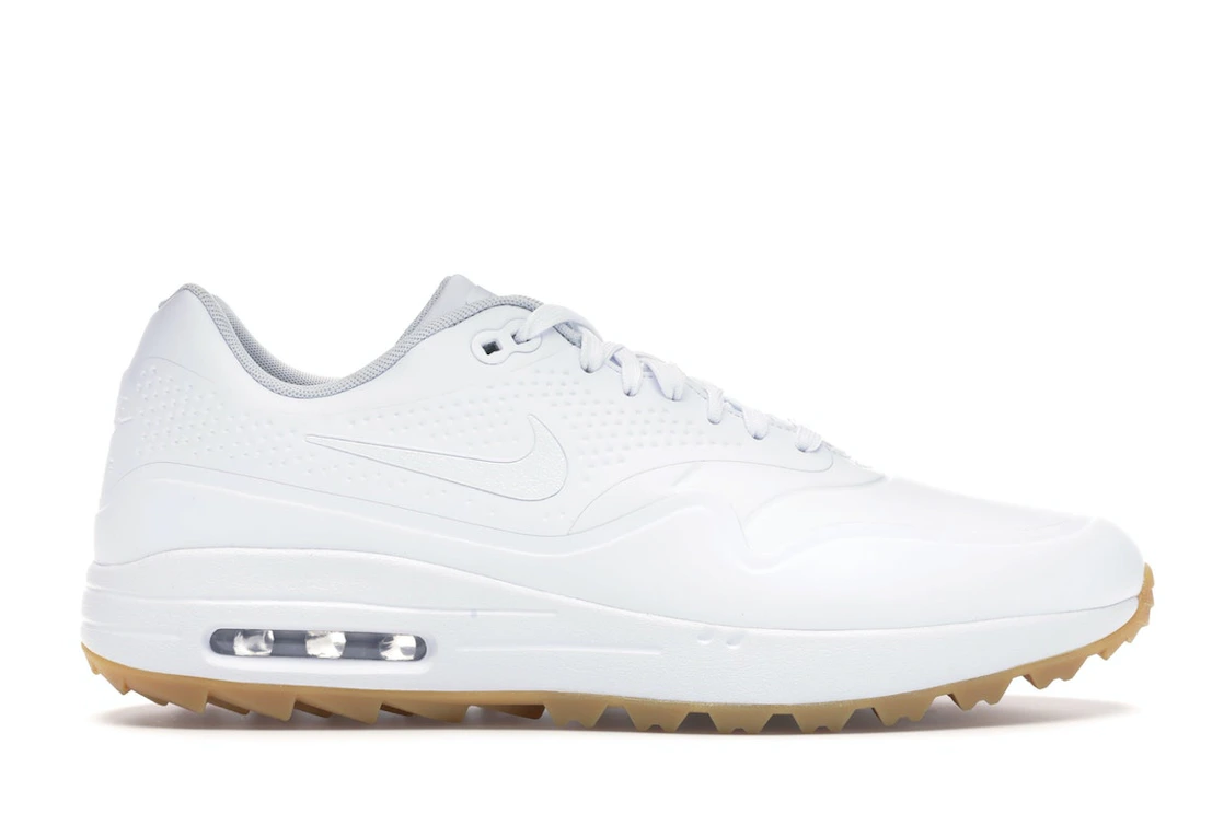Vue 1 de Nike Air Max 1 Golf White Gum White Swoosh