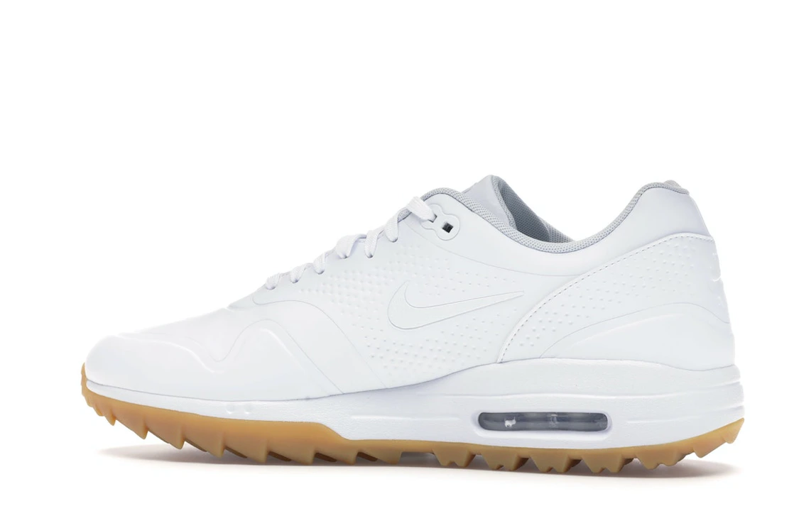 Vue 21 de Nike Air Max 1 Golf White Gum White Swoosh