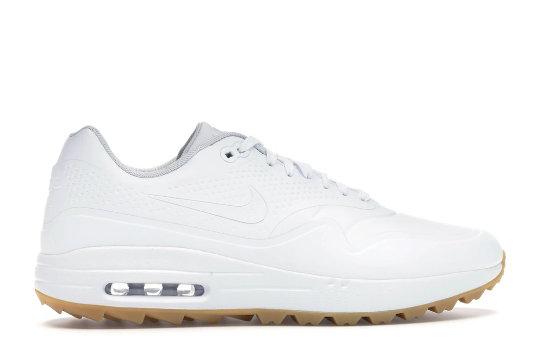 Vue 36 de Nike Air Max 1 Golf White Gum White Swoosh