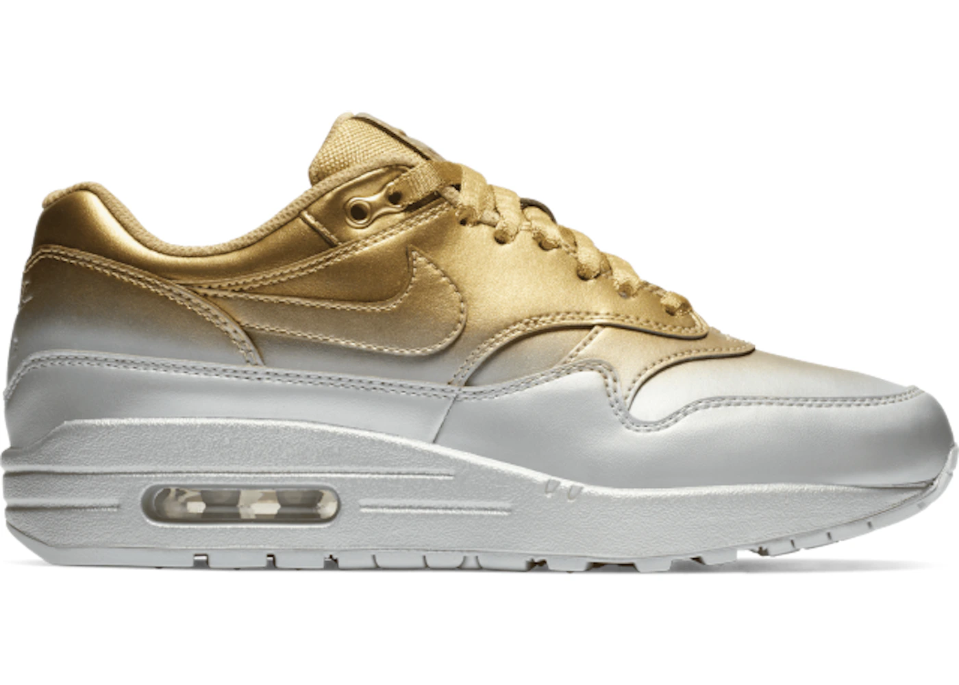 Nike Air Max 1 LX Metallic Gold Metallic Platinum 