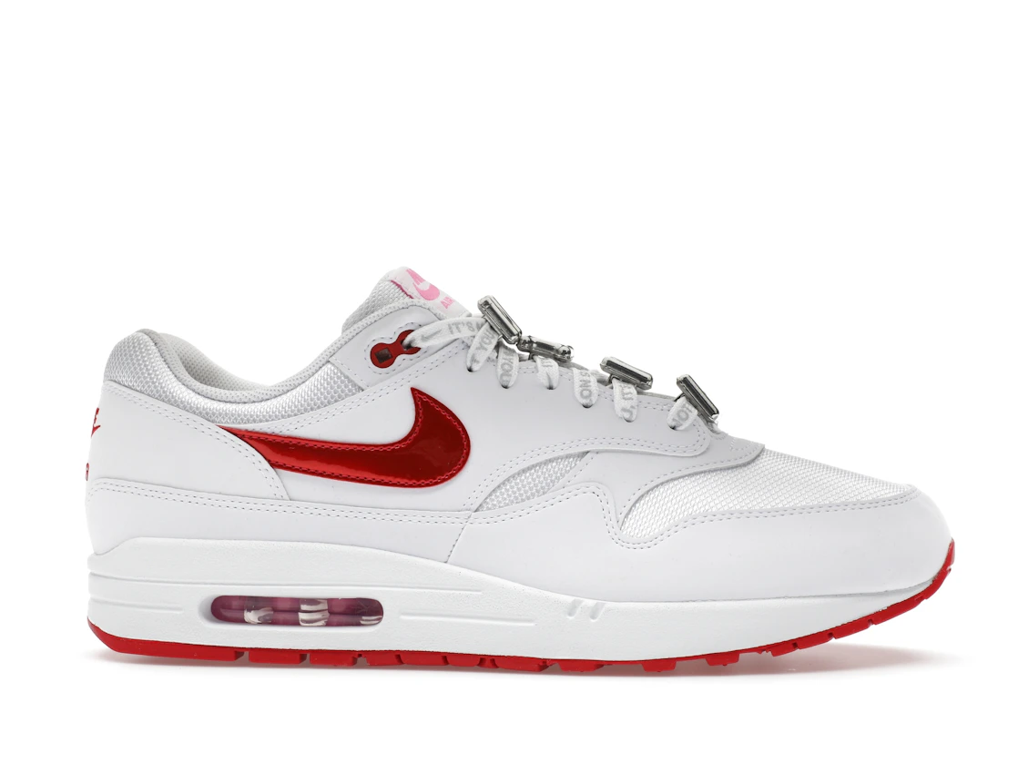Vue 2 de Nike Air Max 1 PRM Valentine’s Day White