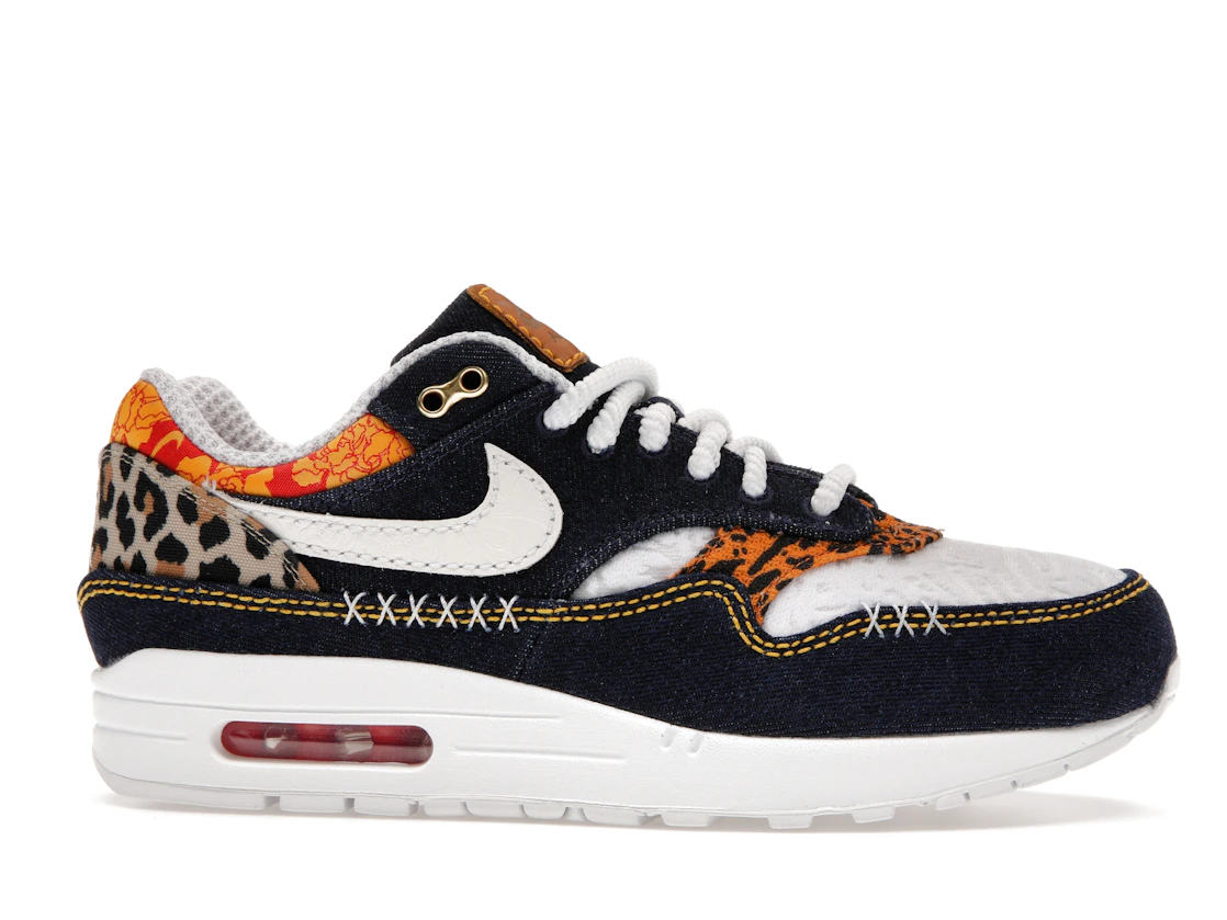Vue 2 de Nike Air Max 1 Premium Denim Leopard