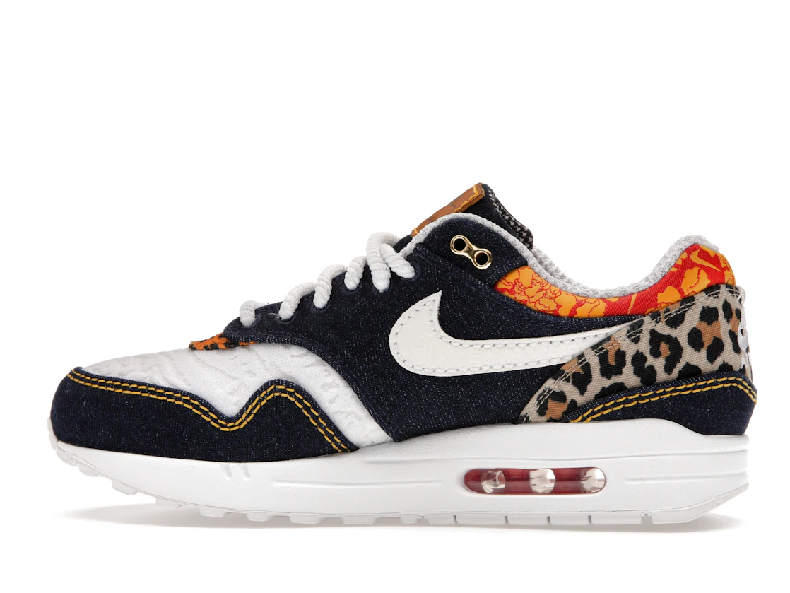 Vue 20 de Nike Air Max 1 Premium Denim Leopard