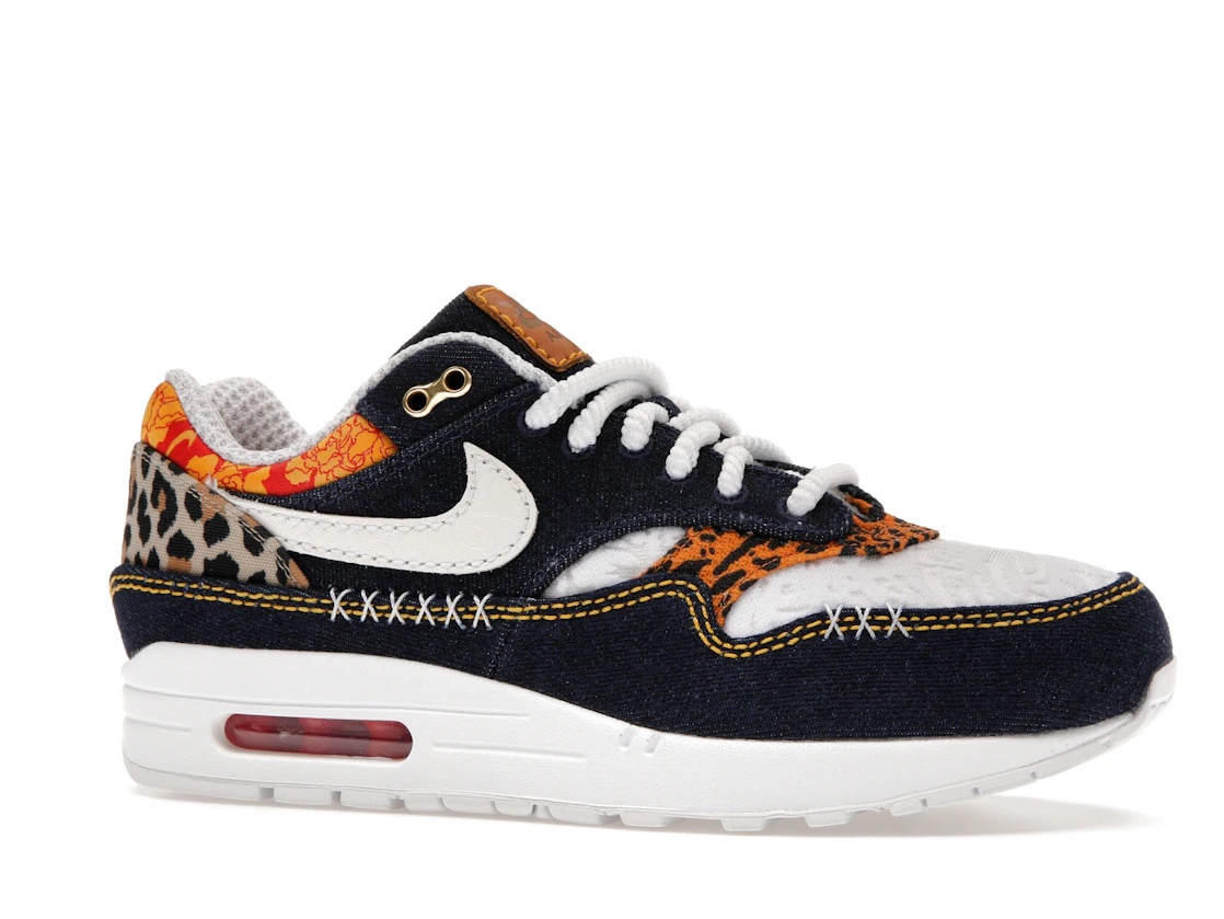 Vue 3 de Nike Air Max 1 Premium Denim Leopard