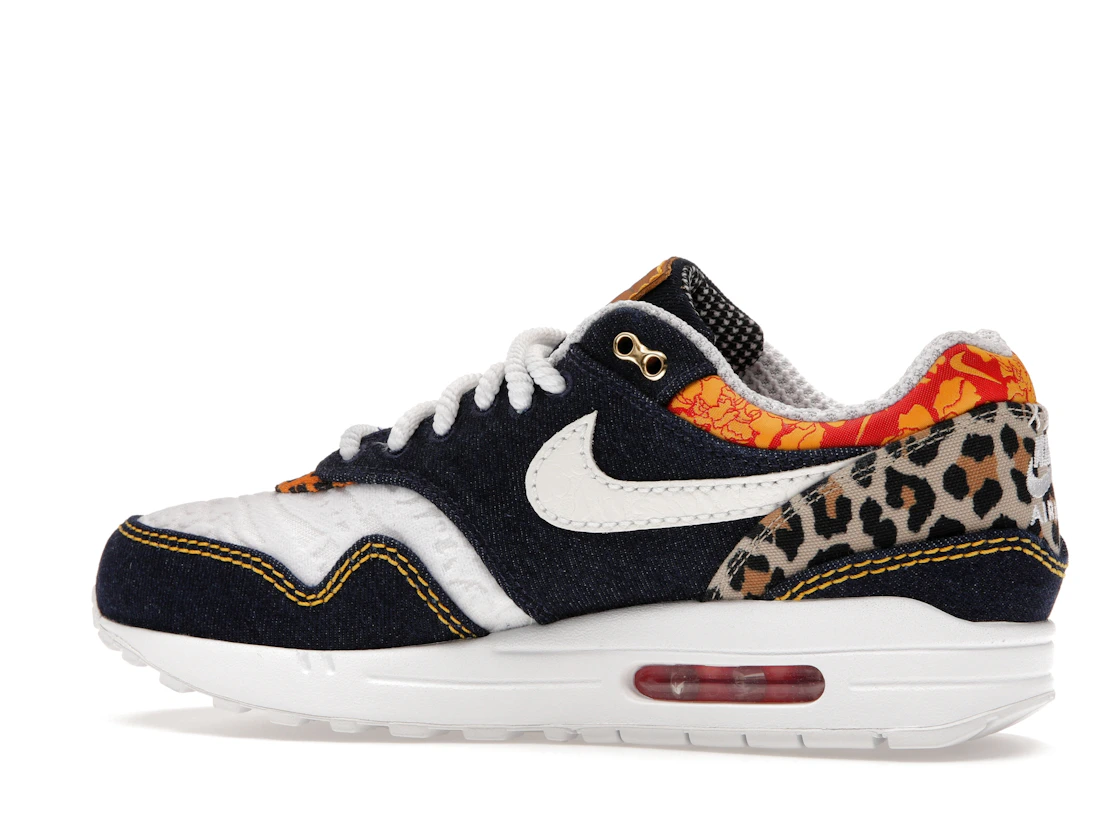 Vue 21 de Nike Air Max 1 Premium Denim Leopard