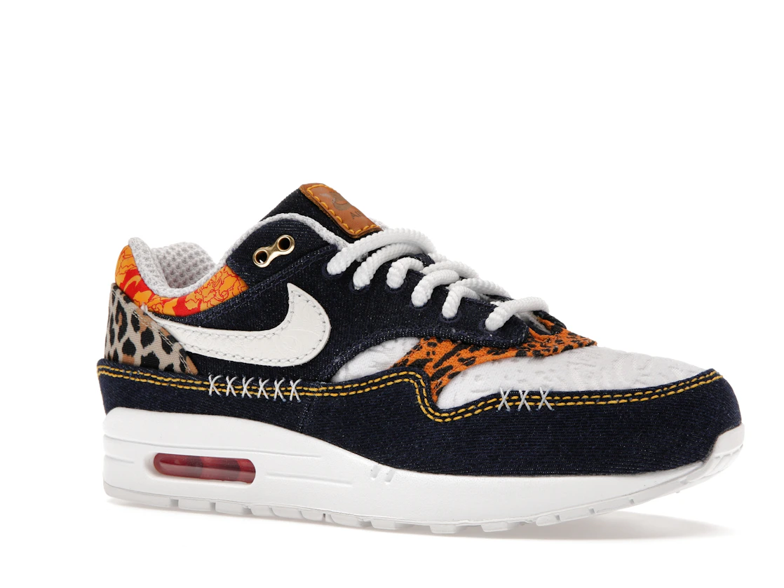 Vue 4 de Nike Air Max 1 Premium Denim Leopard
