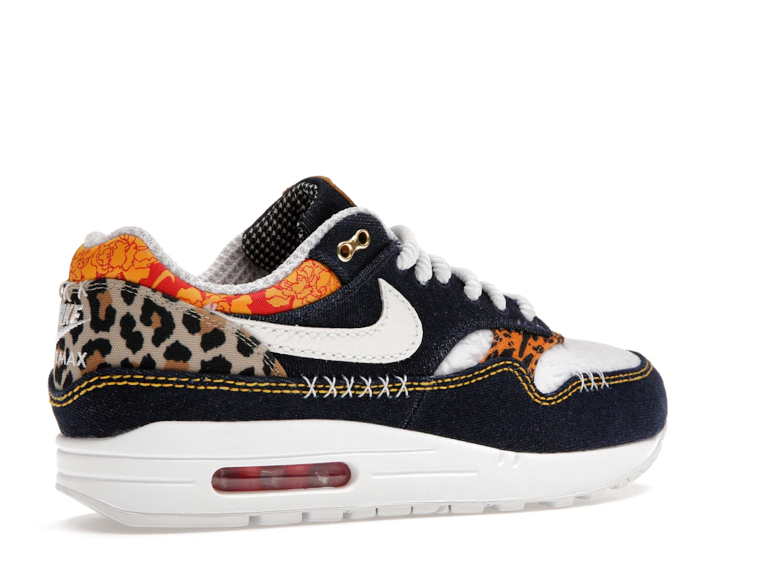 Vue 34 de Nike Air Max 1 Premium Denim Leopard