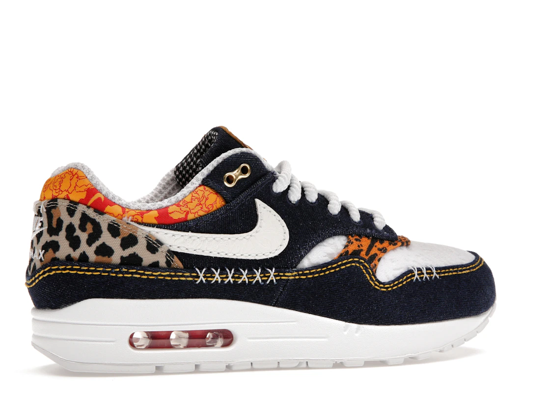 Vue 35 de Nike Air Max 1 Premium Denim Leopard