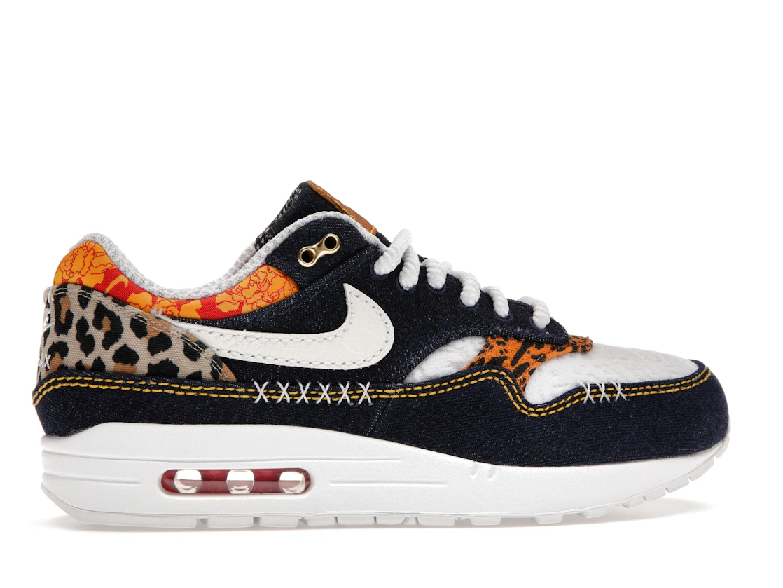 Vue 36 de Nike Air Max 1 Premium Denim Leopard