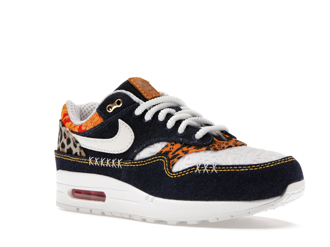 Vue 5 de Nike Air Max 1 Premium Denim Leopard