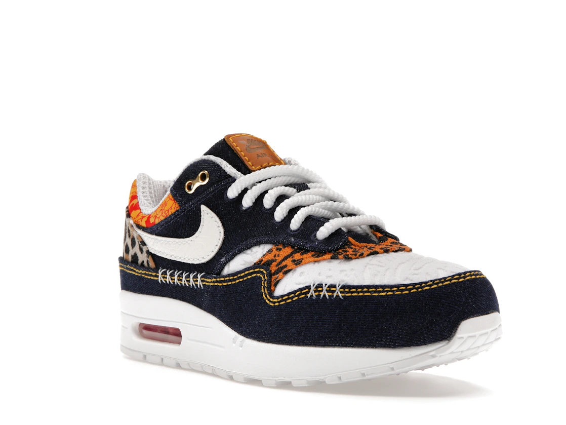 Vue 6 de Nike Air Max 1 Premium Denim Leopard