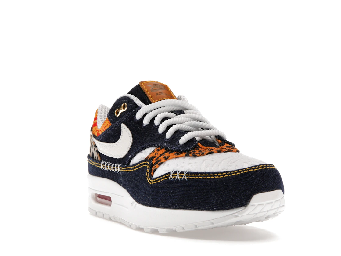 Vue 7 de Nike Air Max 1 Premium Denim Leopard