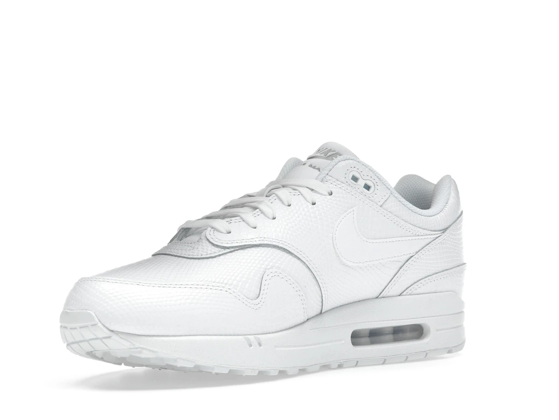 Vue 15 de Nike Air Max 1 Premium White Snakeskin