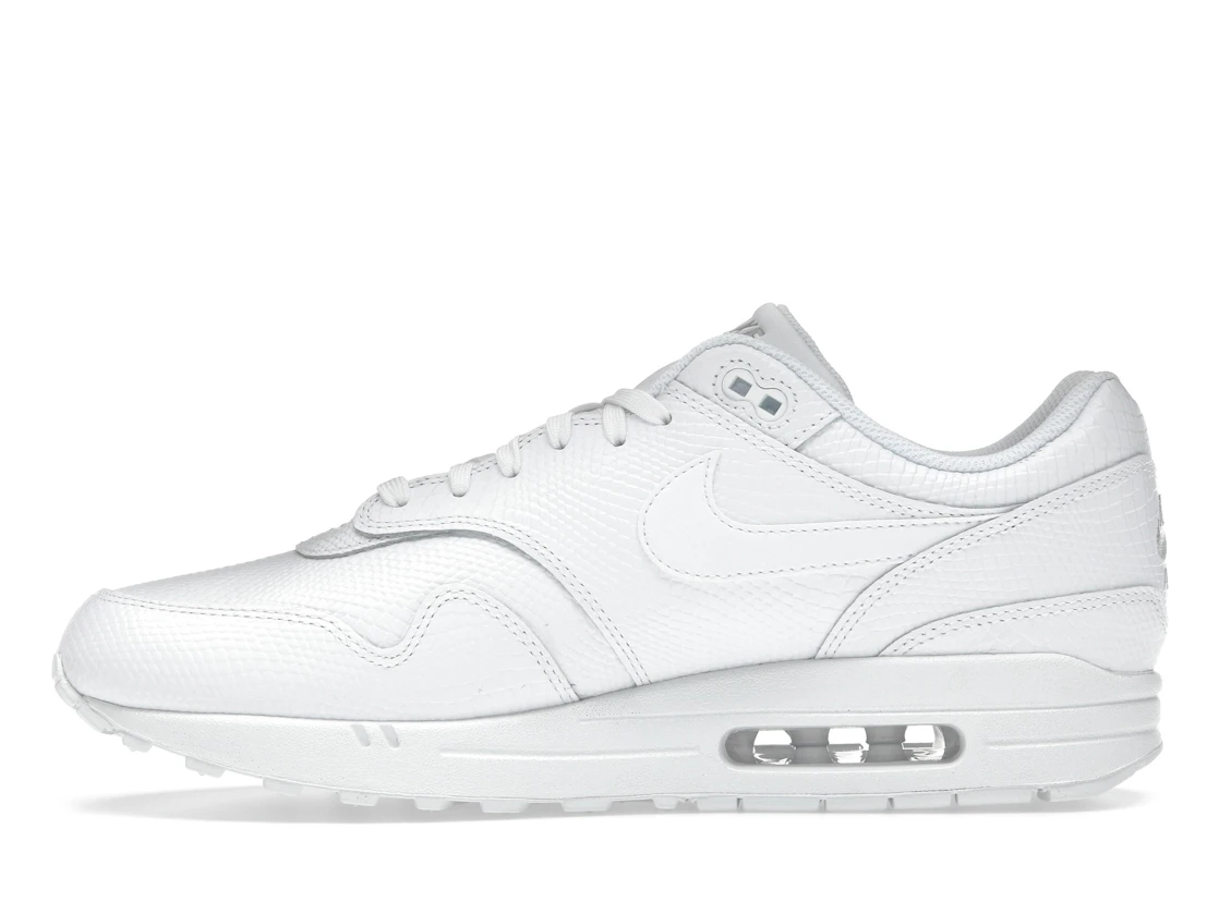 Vue 19 de Nike Air Max 1 Premium White Snakeskin