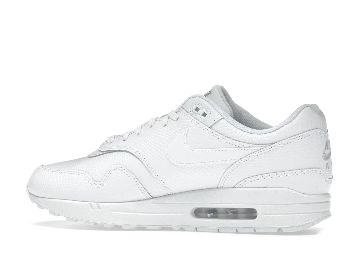 Vue 21 de Nike Air Max 1 Premium White Snakeskin