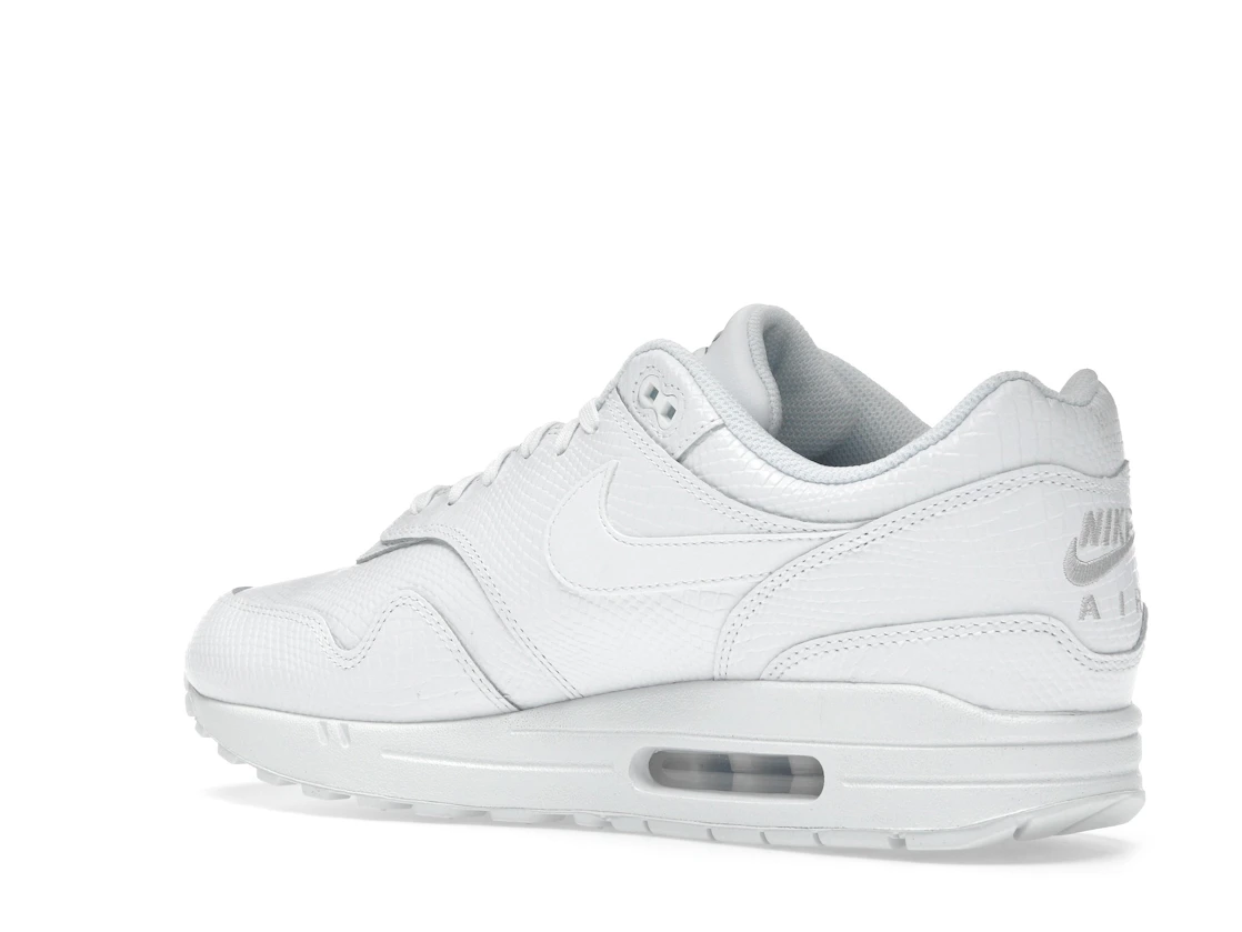 Vue 23 de Nike Air Max 1 Premium White Snakeskin