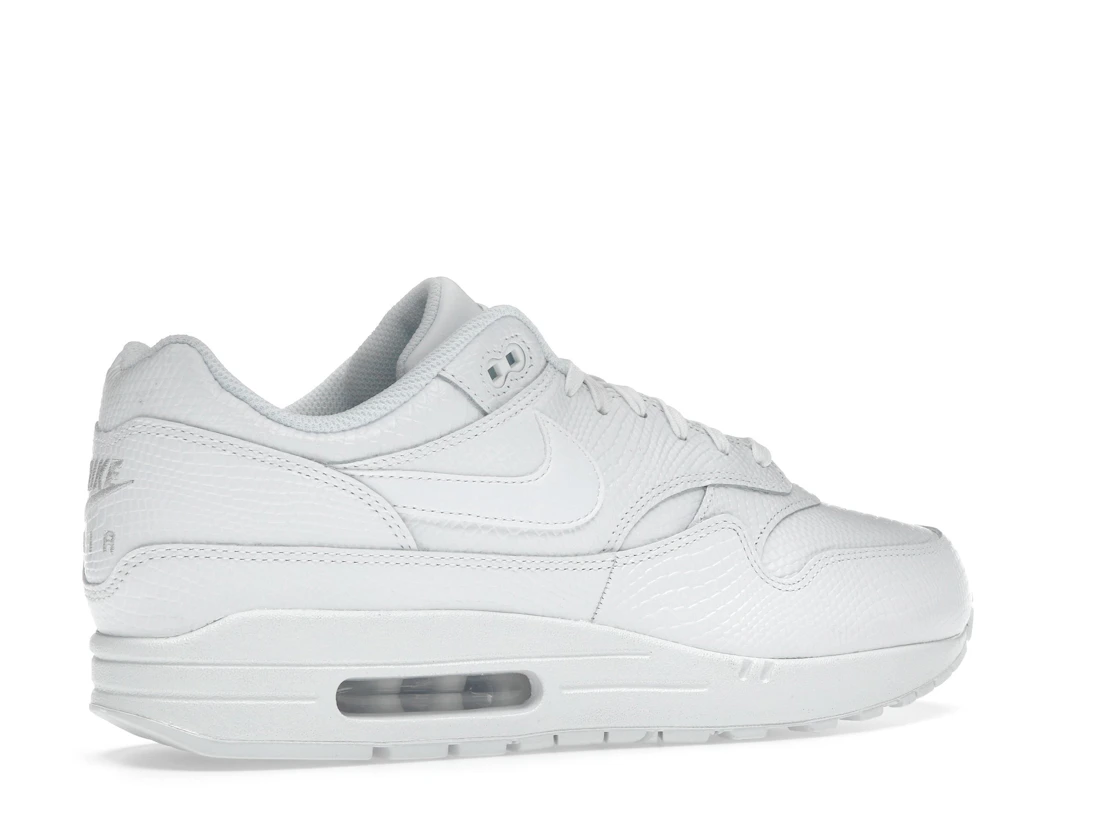 Vue 34 de Nike Air Max 1 Premium White Snakeskin