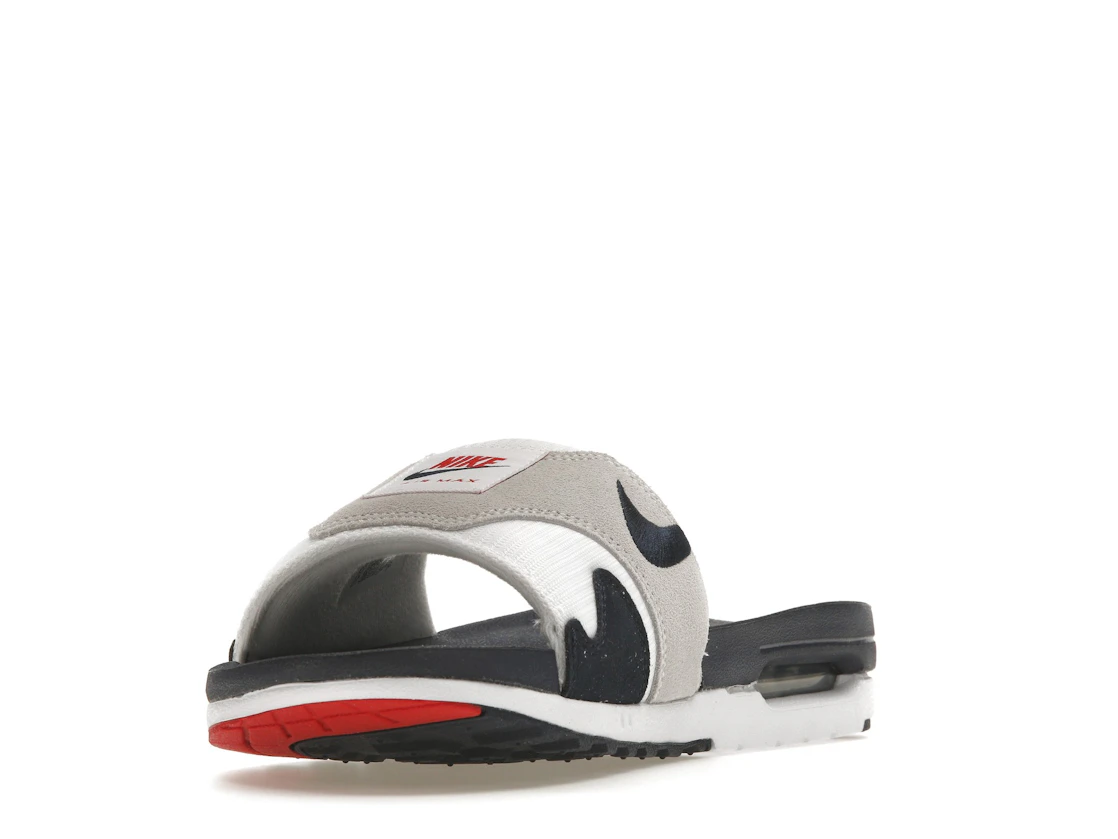 Vue 13 de Nike Air Max 1 Slide Obsidian University Red