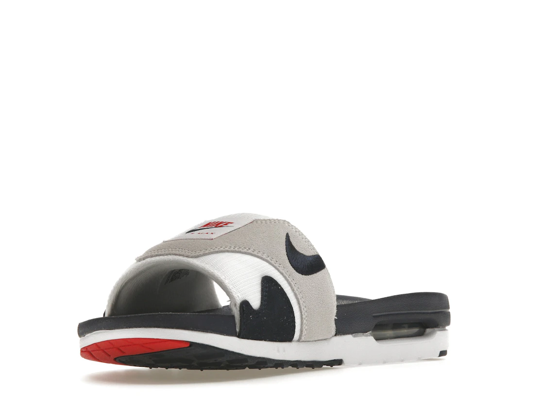 Vue 14 de Nike Air Max 1 Slide Obsidian University Red