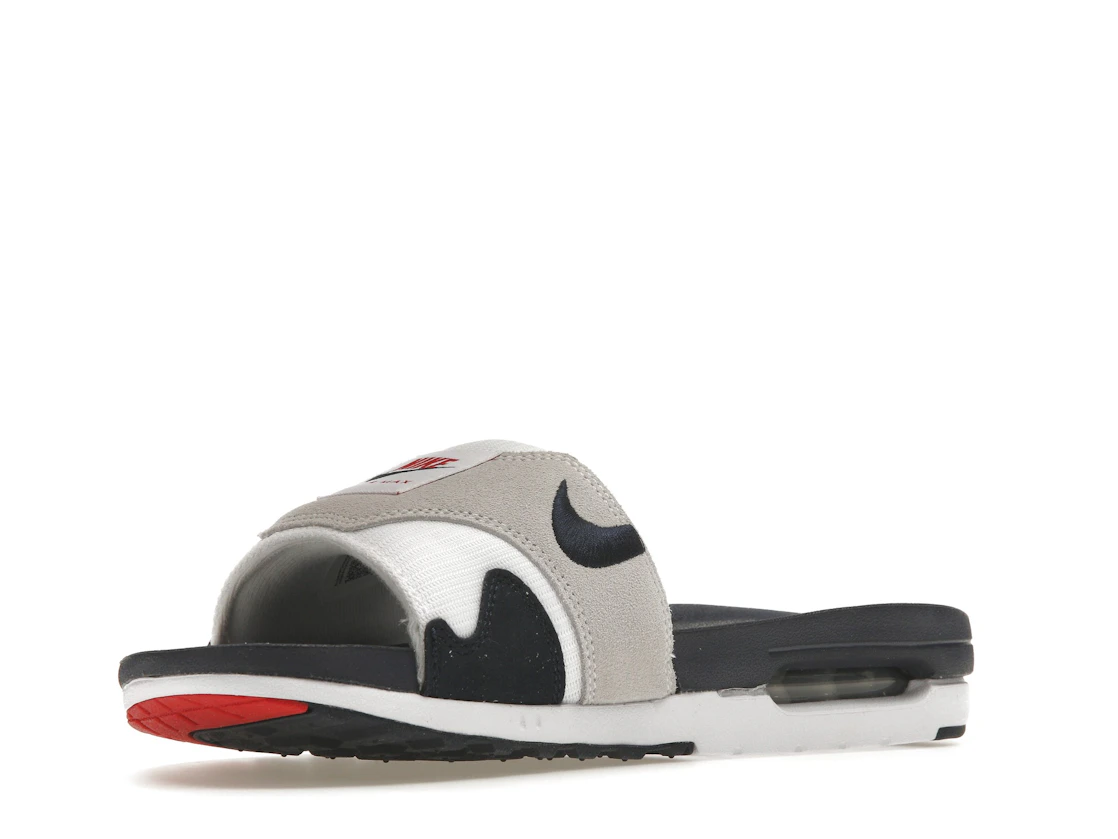 Vue 15 de Nike Air Max 1 Slide Obsidian University Red