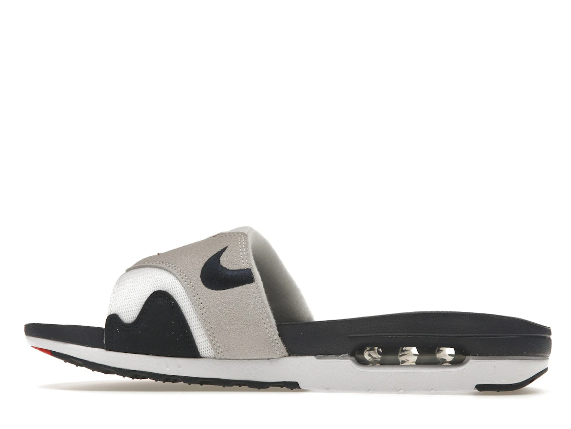 Vue 20 de Nike Air Max 1 Slide Obsidian University Red