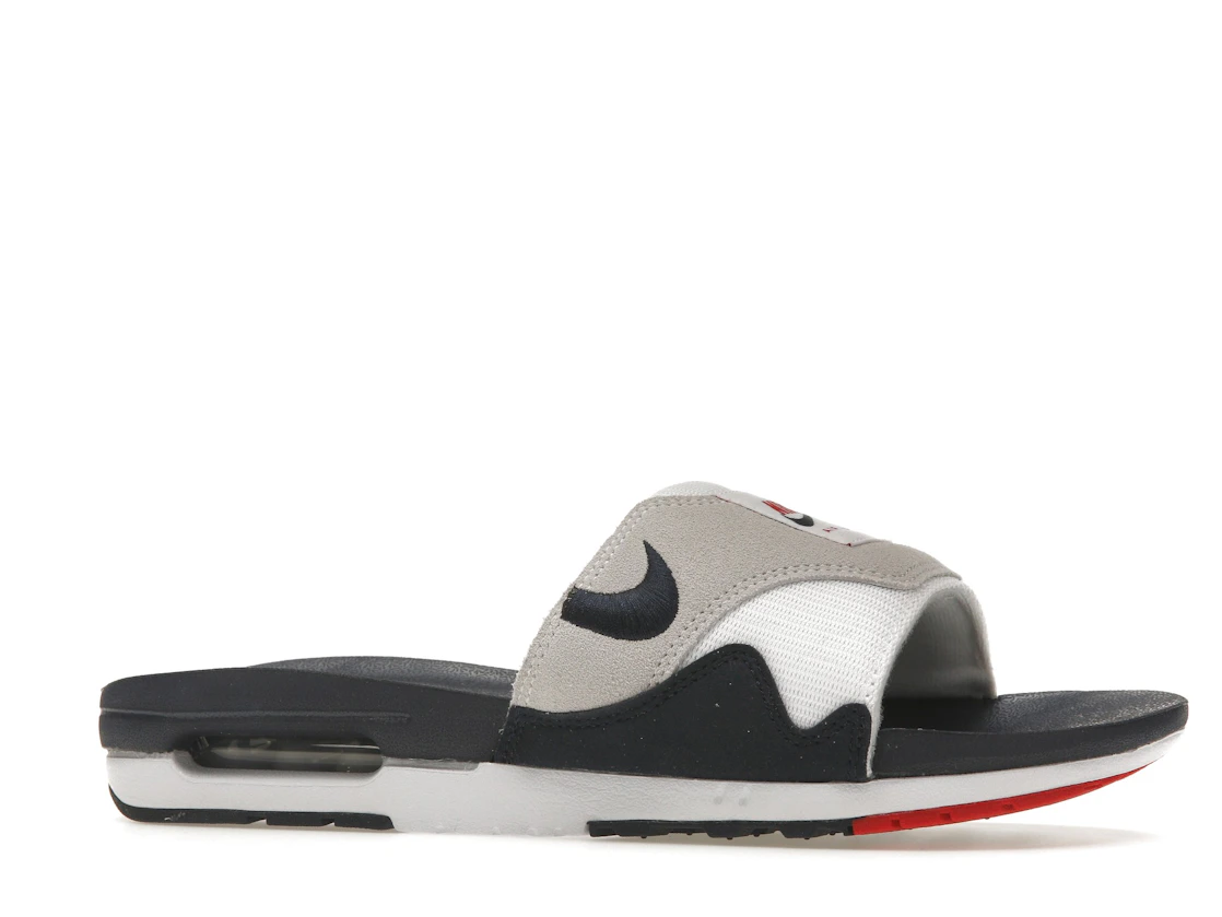 Vue 3 de Nike Air Max 1 Slide Obsidian University Red