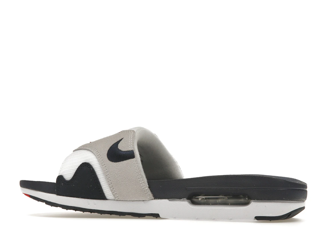 Vue 21 de Nike Air Max 1 Slide Obsidian University Red