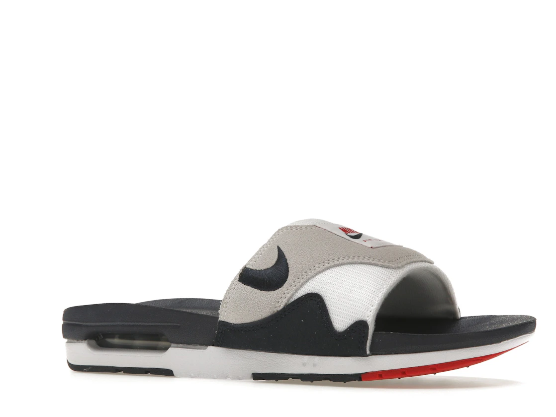 Vue 4 de Nike Air Max 1 Slide Obsidian University Red