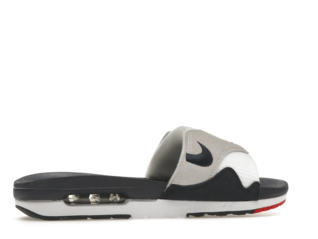 Vue 35 de Nike Air Max 1 Slide Obsidian University Red
