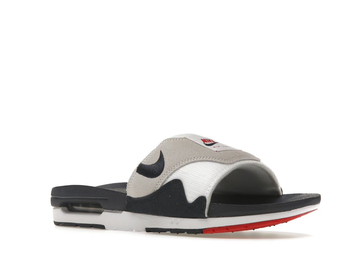 Vue 5 de Nike Air Max 1 Slide Obsidian University Red