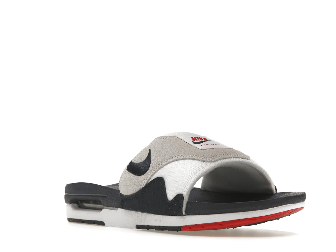 Vue 6 de Nike Air Max 1 Slide Obsidian University Red