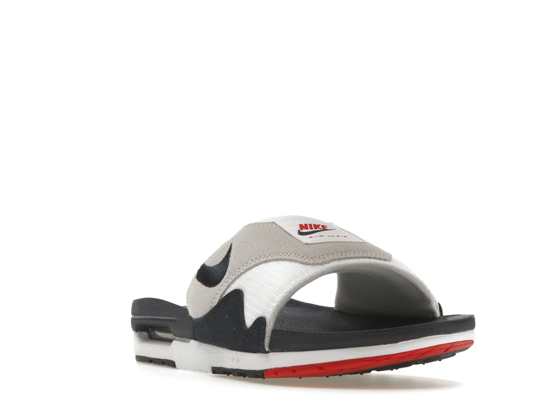 Vue 7 de Nike Air Max 1 Slide Obsidian University Red