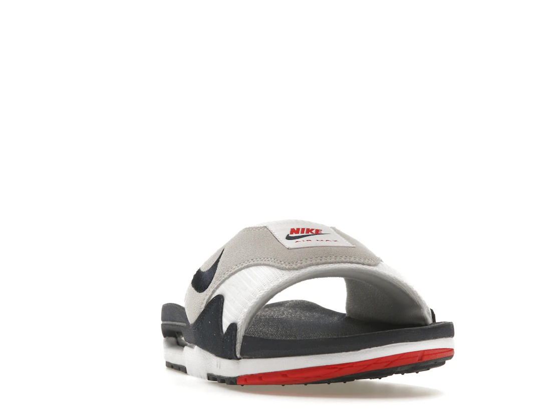 Vue 8 de Nike Air Max 1 Slide Obsidian University Red