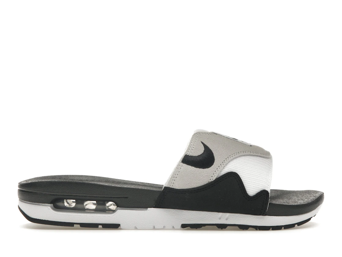 Vue 1 de Nike Air Max 1 Slide White Black
