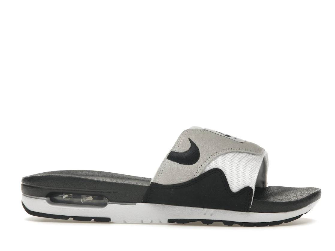 Vue 2 de Nike Air Max 1 Slide White Black