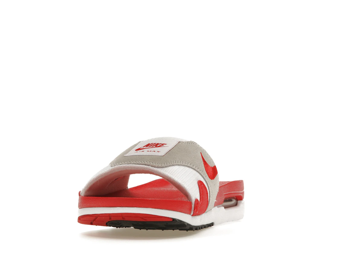 Vue 12 de Nike Air Max 1 Slide White University Red