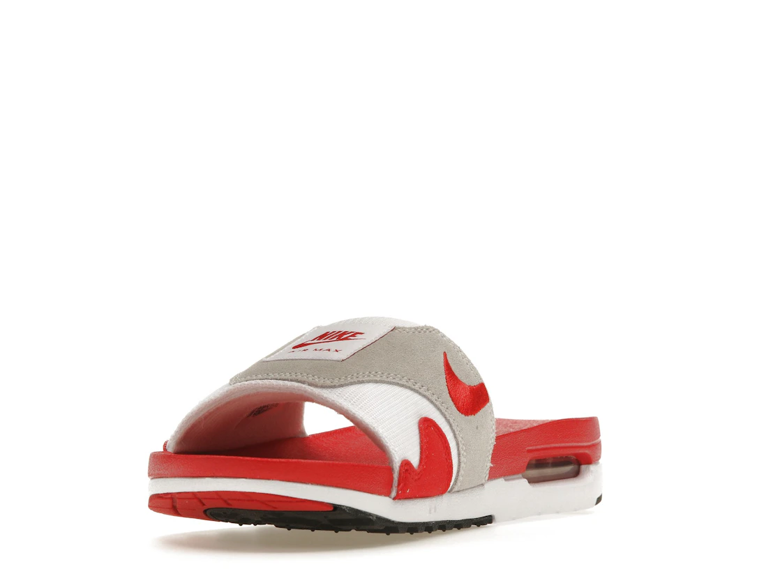 Vue 13 de Nike Air Max 1 Slide White University Red