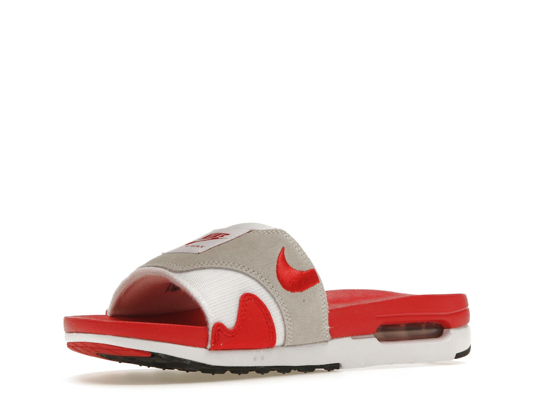 Vue 15 de Nike Air Max 1 Slide White University Red
