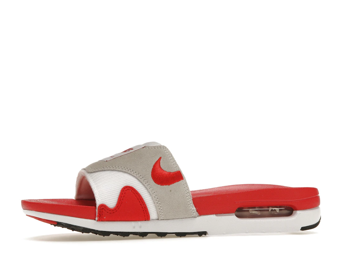 Vue 17 de Nike Air Max 1 Slide White University Red