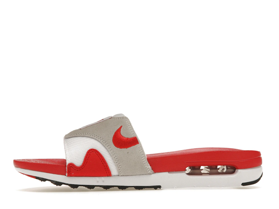 Vue 18 de Nike Air Max 1 Slide White University Red