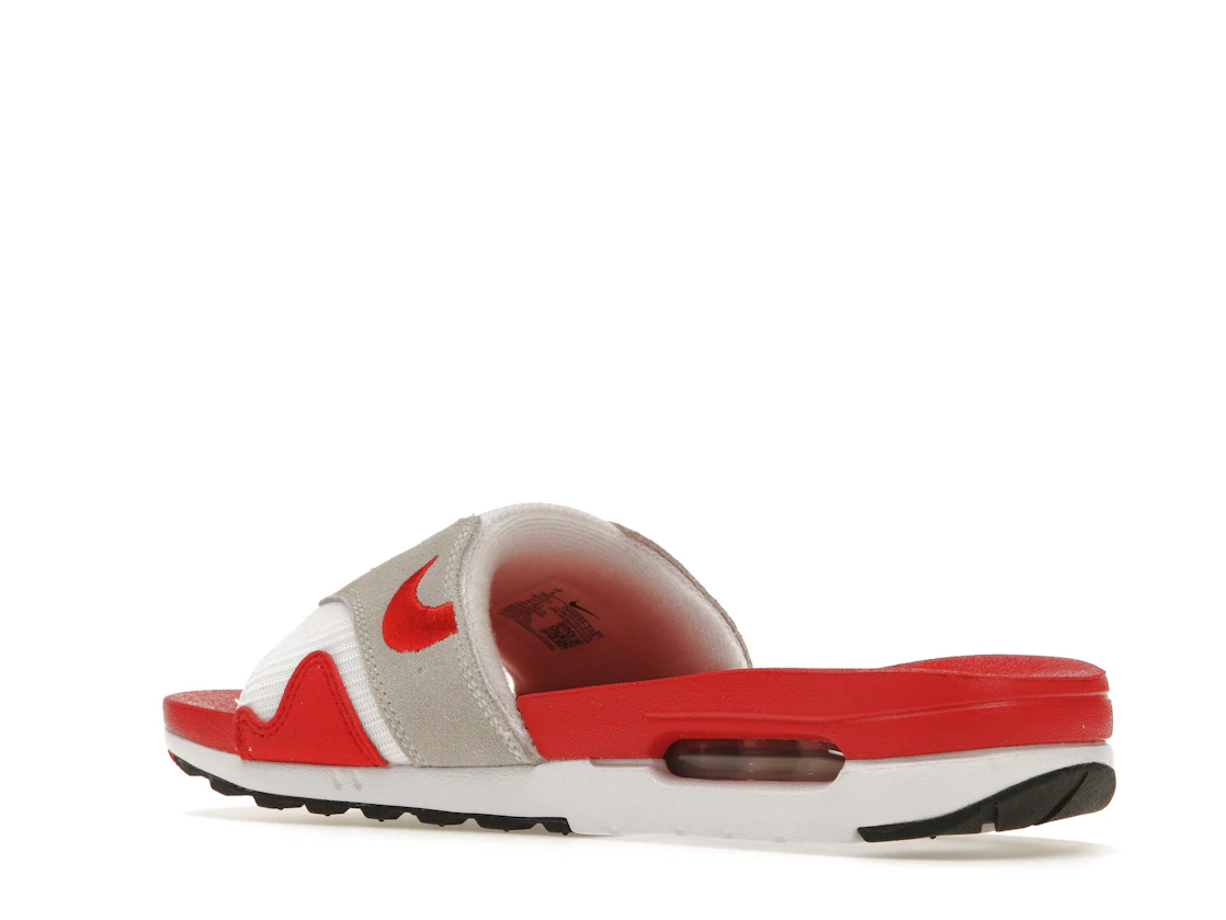 Vue 23 de Nike Air Max 1 Slide White University Red