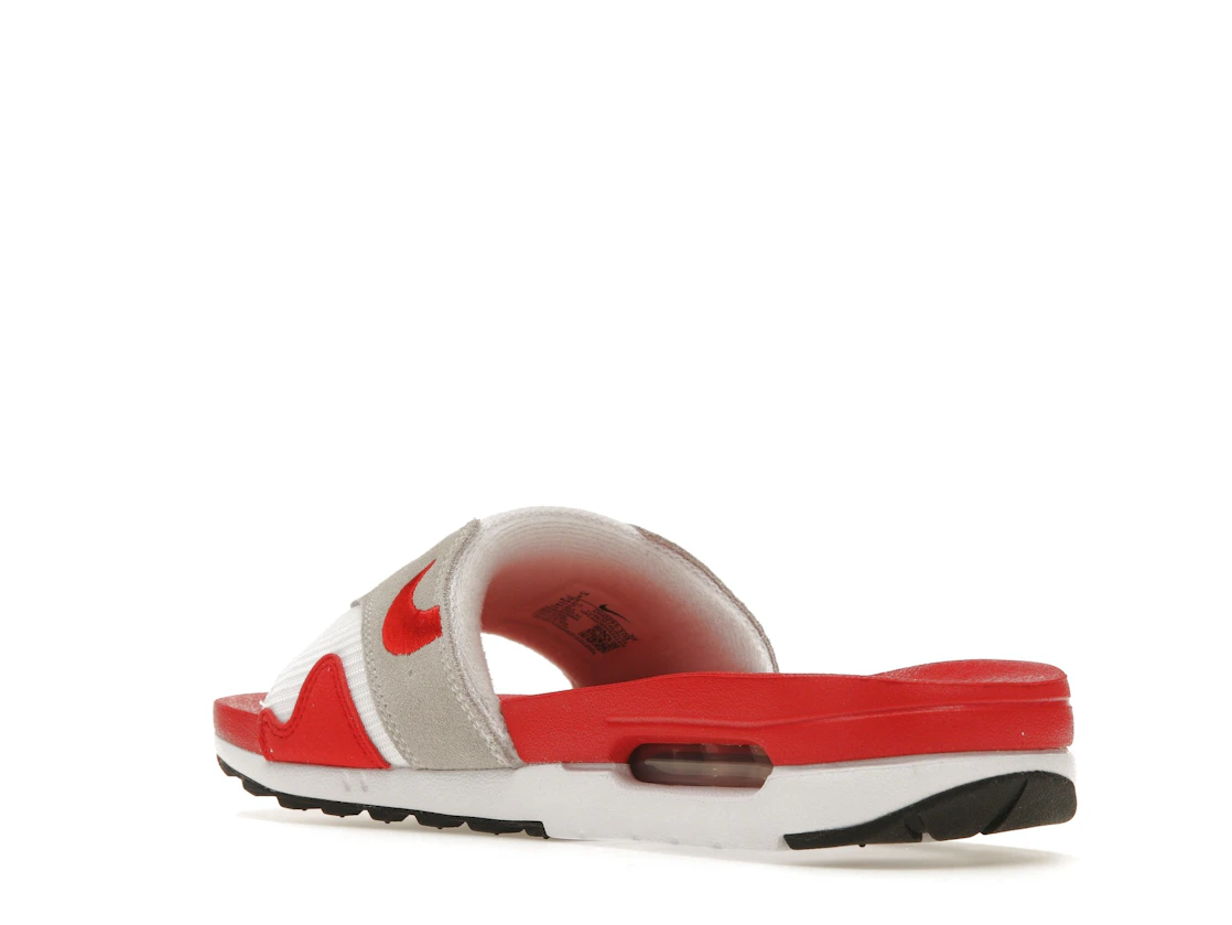 Vue 24 de Nike Air Max 1 Slide White University Red