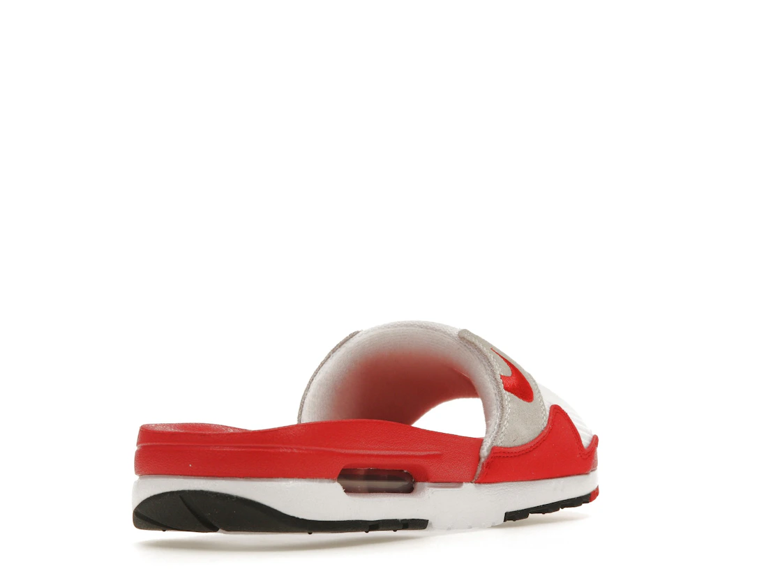 Vue 31 de Nike Air Max 1 Slide White University Red