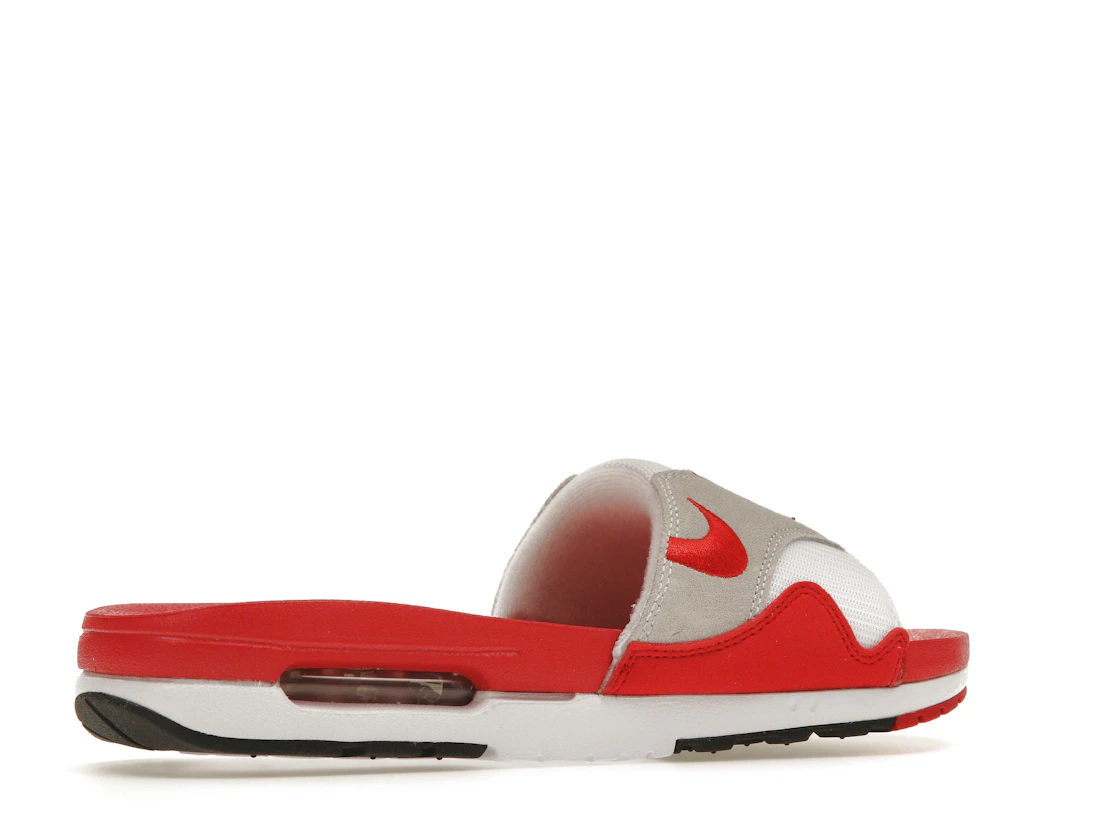 Vue 34 de Nike Air Max 1 Slide White University Red