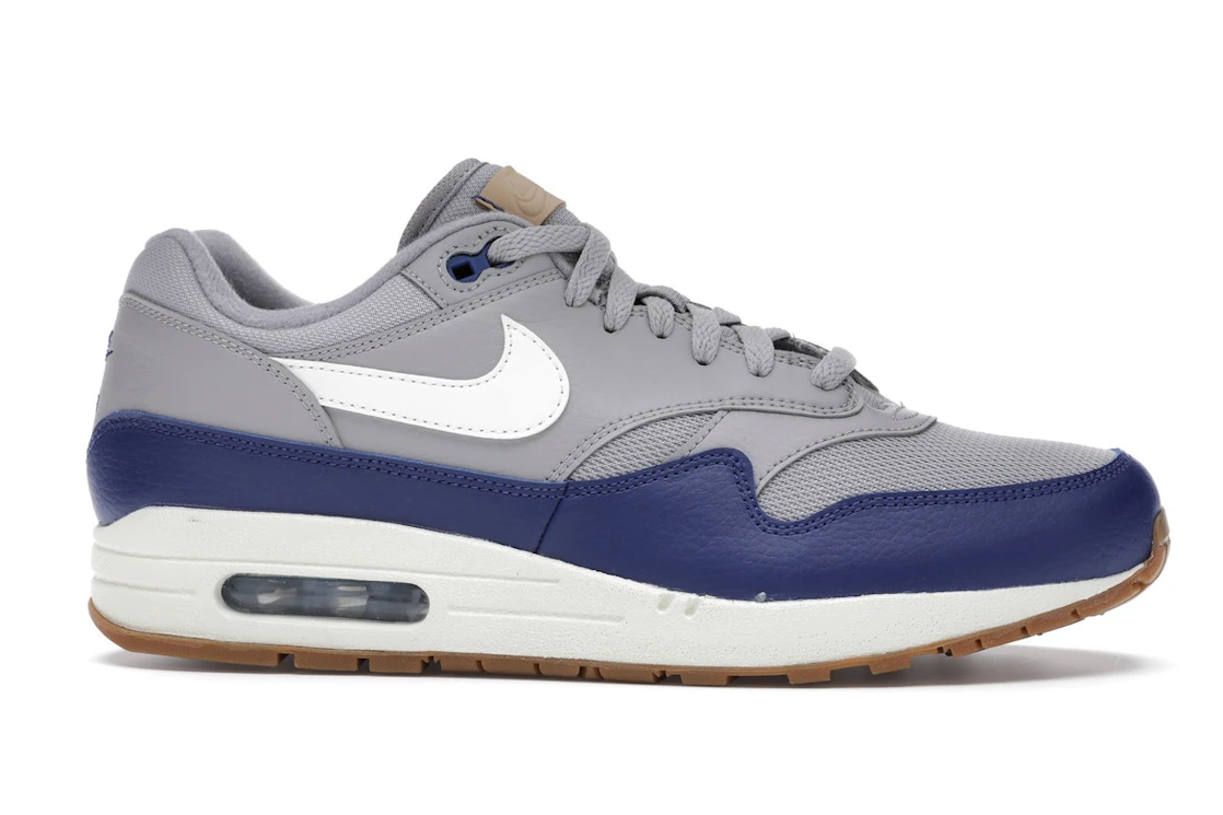 Vue 2 de Nike Air Max 1 Atmosphere Grey Deep Royal Blue